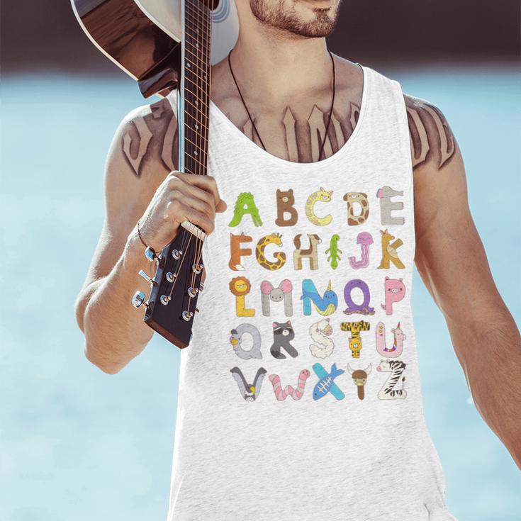 ABC Animals Alphabet Graphic Boys Girls Kindergarten Teacher Men Tank Top, gift for family, gift for coworker ABC Animals Alphabet Graphic Boys Girls Kindergarten Teacher Men Tank Top, gift for family, gift for coworker