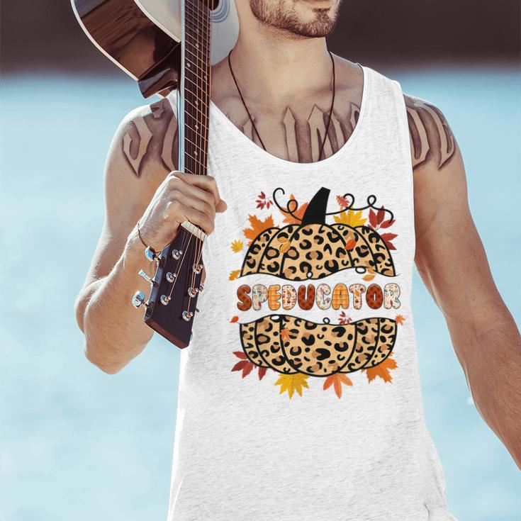 Autumn Fall SPED ED Teacher Thankful Grateful Pumpkin Retro Men Tank Top, gift for family, gift for coworker