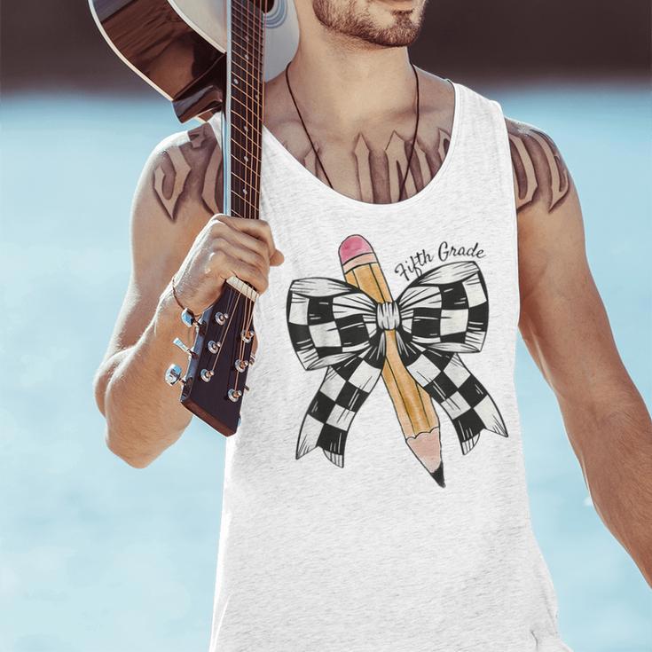 Back To School Hello Fifth Grade Teacher Coquette Pencil Bow Men Tank Top, gift for family, gift for coworker Back To School Hello Fifth Grade Teacher Coquette Pencil Bow Men Tank Top, gift for family, gift for coworker