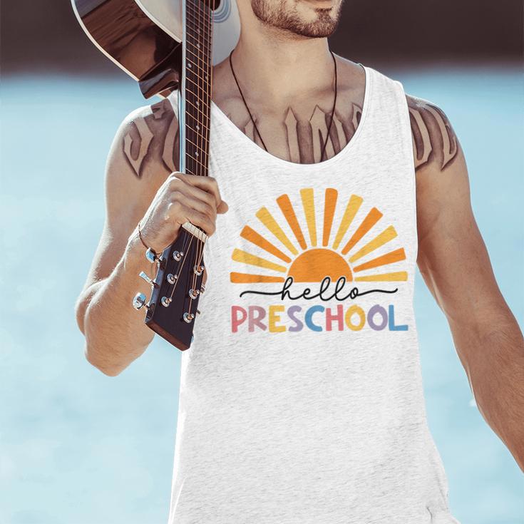 Back To School Hello Preschool For Kids Teacher Women Men Tank Top, gift for family, gift for coworker Back To School Hello Preschool For Kids Teacher Women Men Tank Top, gift for family, gift for coworker