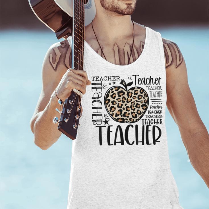 Back To School Teacher Life Apple Leopard Teacher Women Men Tank Top, gift for family, gift for coworker Back To School Teacher Life Apple Leopard Teacher Women Men Tank Top, gift for family, gift for coworker