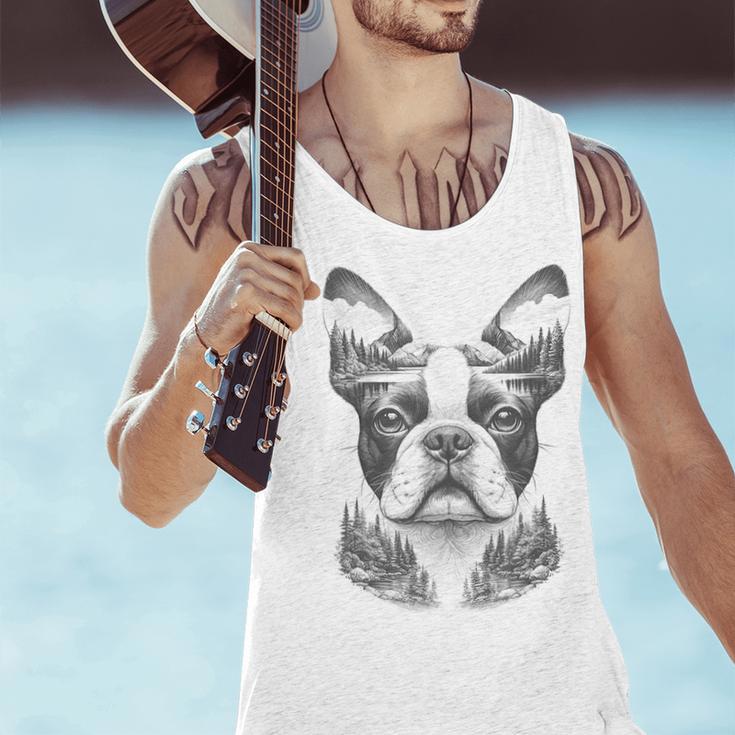 Boston Terrier Dog Bostie Nature Memorial Idea Men Women Men Tank Top