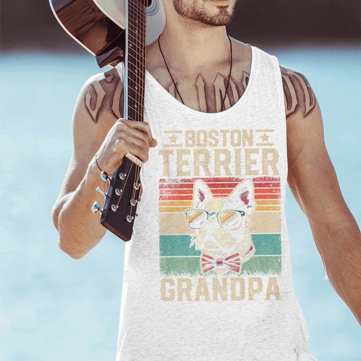 Boston Terrier Grandpa Dog Lover Father's Day Premium Men Tank Top
