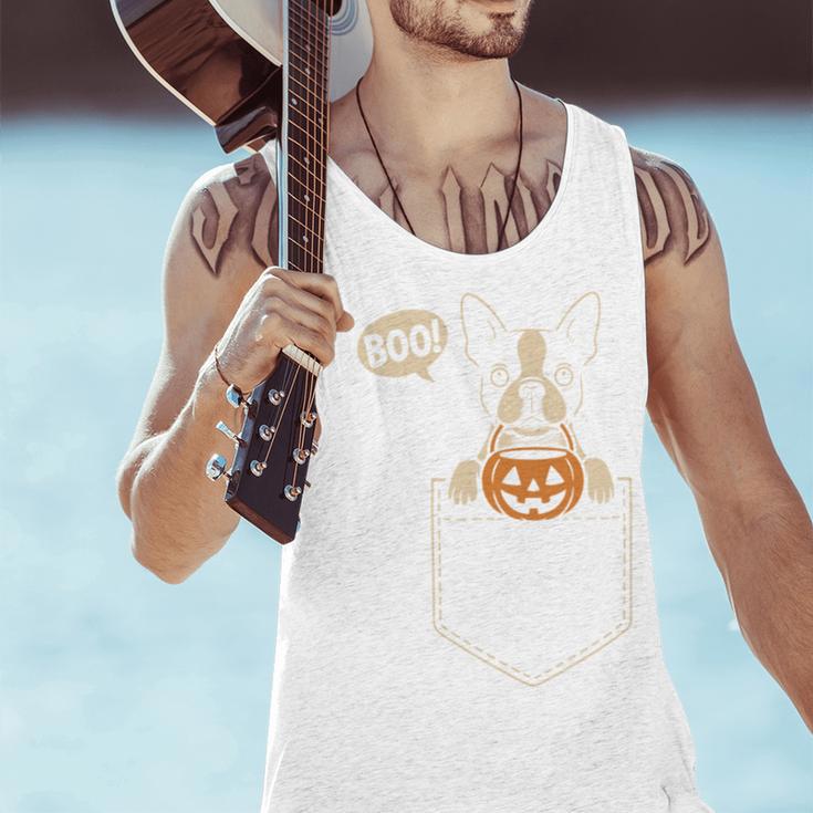 Boston Terrier Halloween Cute Bostie Dog Pocket Boo Men Tank Top
