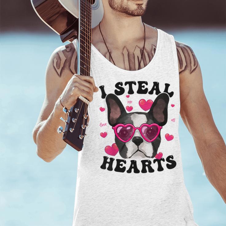 Boston Terrier Heart Glasses Girls Bostie Valentines Day Men Tank Top