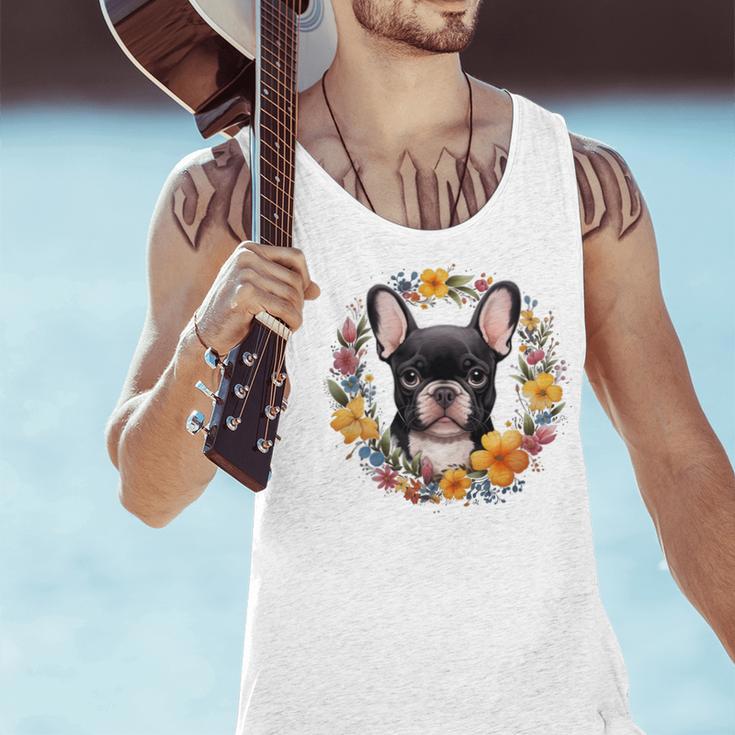 Boston Terrier Mom Floral Bostie Dog Lover Flowers Cute Men Tank Top