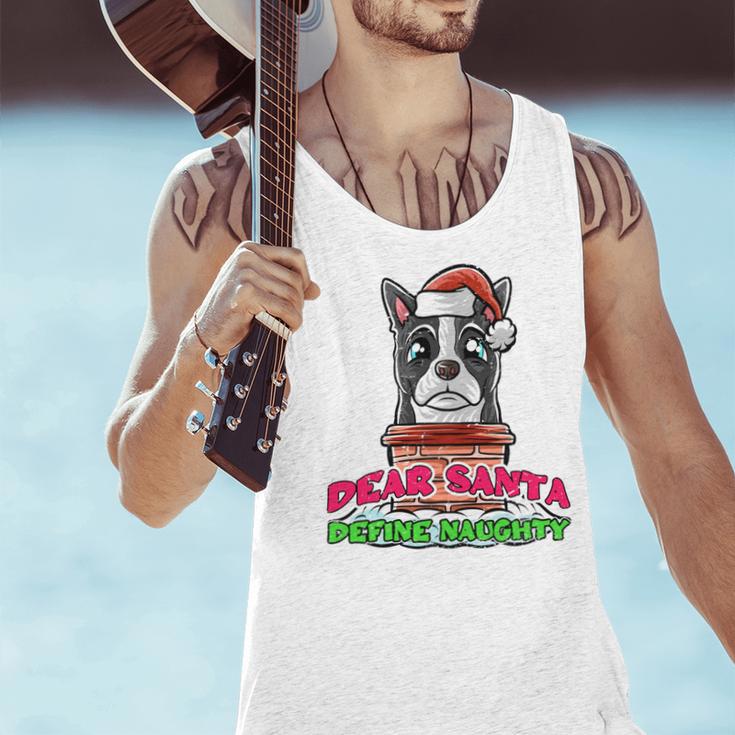 Boston Terrier Santa Claus Christmas Dog Men Tank Top