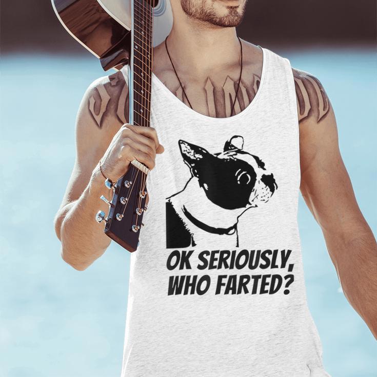 Boston Terrier Shirt Ok Seriously Who Farted Men Tank Top