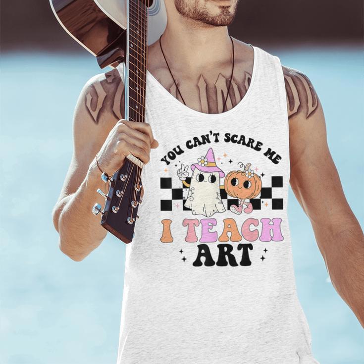 You Can't Scare Me I Teach Art Retro Teacher Ghost Halloween Men Tank Top, gift for family, gift for coworker You Can't Scare Me I Teach Art Retro Teacher Ghost Halloween Men Tank Top, gift for family, gift for coworker