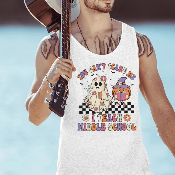 You Can't Scare Me I Teach Middle School Halloween Teacher Men Tank Top, gift for family, gift for coworker