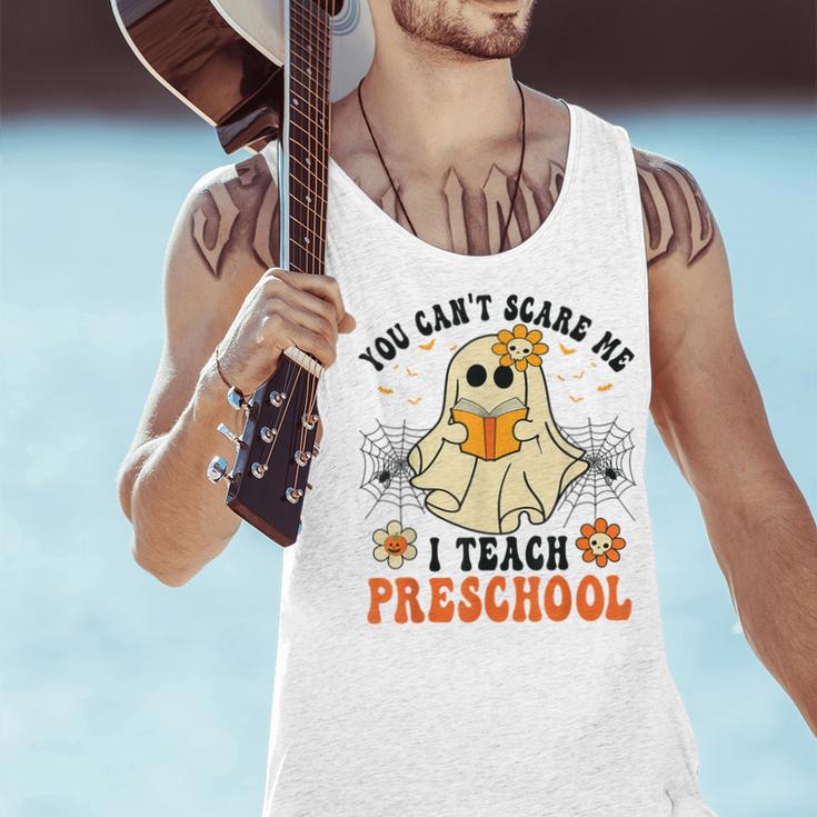 You Can't Scare Me I Teach Preschool Teacher Halloween Ghost Men Women Men Tank Top, gift for family, gift for coworker