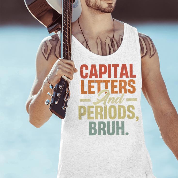 Capital Letters And Periods Bruh Teacher Grammar Kids Men Tank Top, gift for family, gift for coworker Capital Letters And Periods Bruh Teacher Grammar Kids Men Tank Top, gift for family, gift for coworker