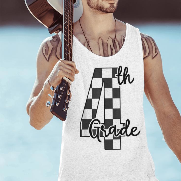 Checkered Fourth Grade Back To School Teachers Students Men Tank Top, gift for family, gift for coworker Checkered Fourth Grade Back To School Teachers Students Men Tank Top, gift for family, gift for coworker