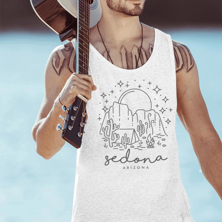 Cool Vintage Cactus Sedona Arizona Camping Souvenir Men Tank Top