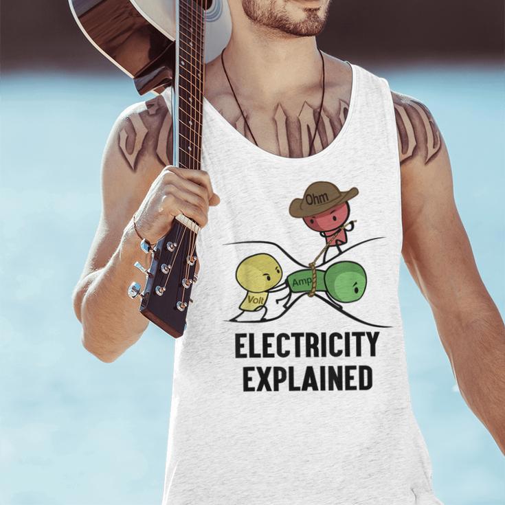 Electricity Explained Physics Nerd I Teacher School Men Tank Top, gift for family, gift for coworker Electricity Explained Physics Nerd I Teacher School Men Tank Top, gift for family, gift for coworker