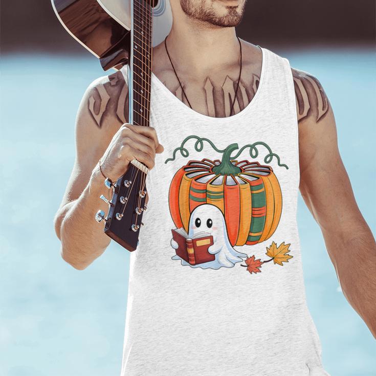 Fall Book Pumpkin Books Ghost Reading Halloween Teacher Men Tank Top, gift for family, gift for coworker Fall Book Pumpkin Books Ghost Reading Halloween Teacher Men Tank Top, gift for family, gift for coworker