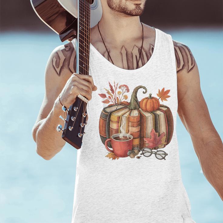 Fall Book Pumpkin Retro Reading Halloween Teacher Men Tank Top, gift for family, gift for coworker Fall Book Pumpkin Retro Reading Halloween Teacher Men Tank Top, gift for family, gift for coworker
