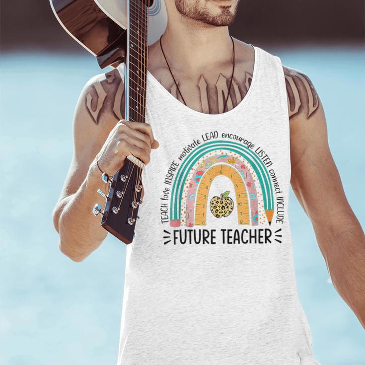 Future Teacher Cute Rainbow Leopard Teacher Outfit For Men Women Girls Kids Men Tank Top, Future Teacher Tank Tops, gift for family, gift for coworker Future Teacher Cute Rainbow Leopard Teacher Outfit For Men Women Girls Kids Men Tank Top, Future Teacher Tank Tops, gift for family, gift for coworker