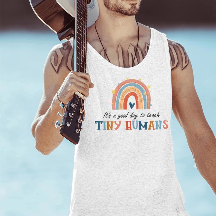 Good Day To Teach Tiny Humans Rainbow Teacher Men Tank Top, gift for family, gift for coworker Good Day To Teach Tiny Humans Rainbow Teacher Men Tank Top, gift for family, gift for coworker