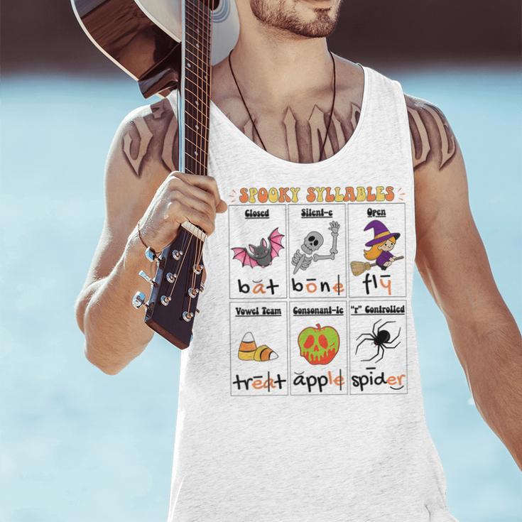 Halloween Reading Spooky Syllables Teacher Vintage Men Tank Top, gift for family, gift for coworker Halloween Reading Spooky Syllables Teacher Vintage Men Tank Top, gift for family, gift for coworker
