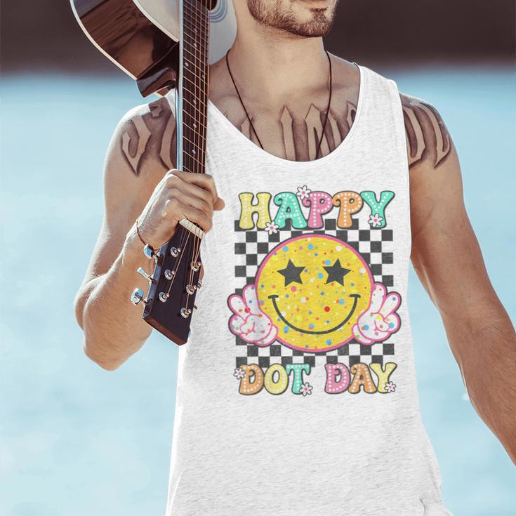 Happy Dot Day Hippie Flowers Smile Face Groovy Teacher Kids Men Tank Top, Groovy Teacher Tank Tops, gift for family, gift for coworker Happy Dot Day Hippie Flowers Smile Face Groovy Teacher Kids Men Tank Top, Groovy Teacher Tank Tops, gift for family, gift for coworker