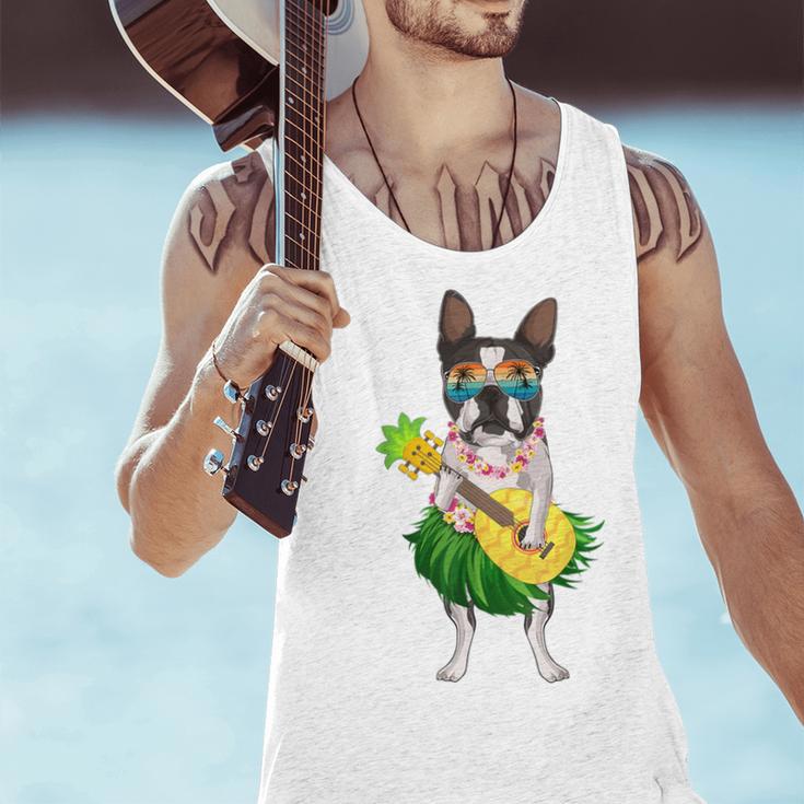 Hawaiian Boston Terrier Dog Pineapple Ukulele Summer For Men Women Girls Kids Men Tank Top