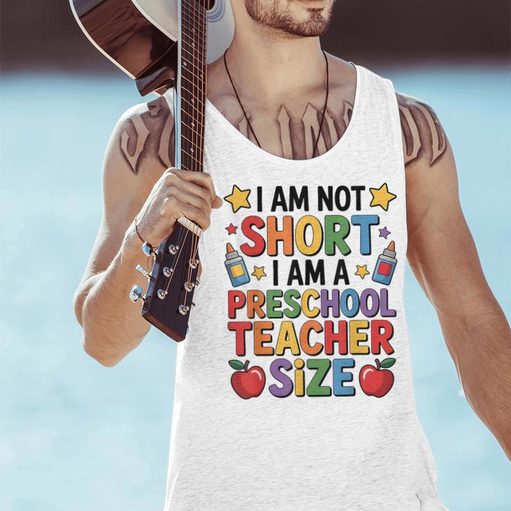 I'm Not Short I'm A Preschool Teacher Size Quote Women Men Tank Top, gift for family, gift for coworker I'm Not Short I'm A Preschool Teacher Size Quote Women Men Tank Top, gift for family, gift for coworker