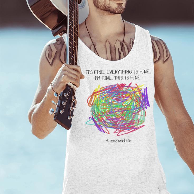 It's Fine Everything Is Fine I'm Fine Pre K Teacher Life For Men Women Girls Kids Men Tank Top, gift for family, gift for coworker It's Fine Everything Is Fine I'm Fine Pre K Teacher Life For Men Women Girls Kids Men Tank Top, gift for family, gift for coworker