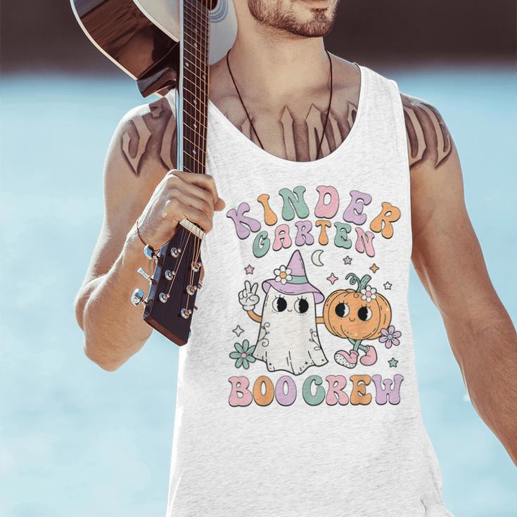 Kindergarten Boo Crew Halloween Floral Ghost Kinder Teacher Men Tank Top, gift for family, gift for coworker Kindergarten Boo Crew Halloween Floral Ghost Kinder Teacher Men Tank Top, gift for family, gift for coworker