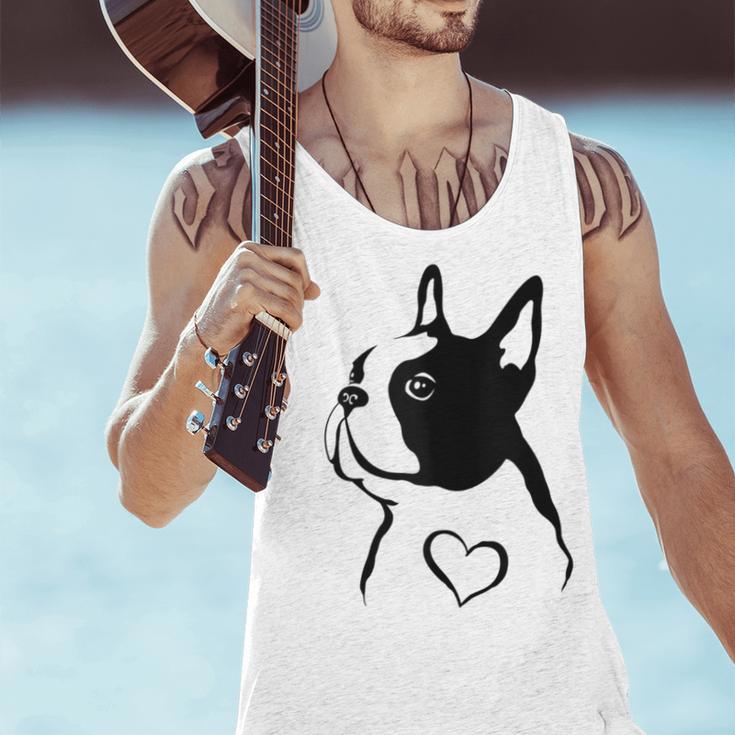 I Love My Boston Terrier Dog With Heart Men Tank Top