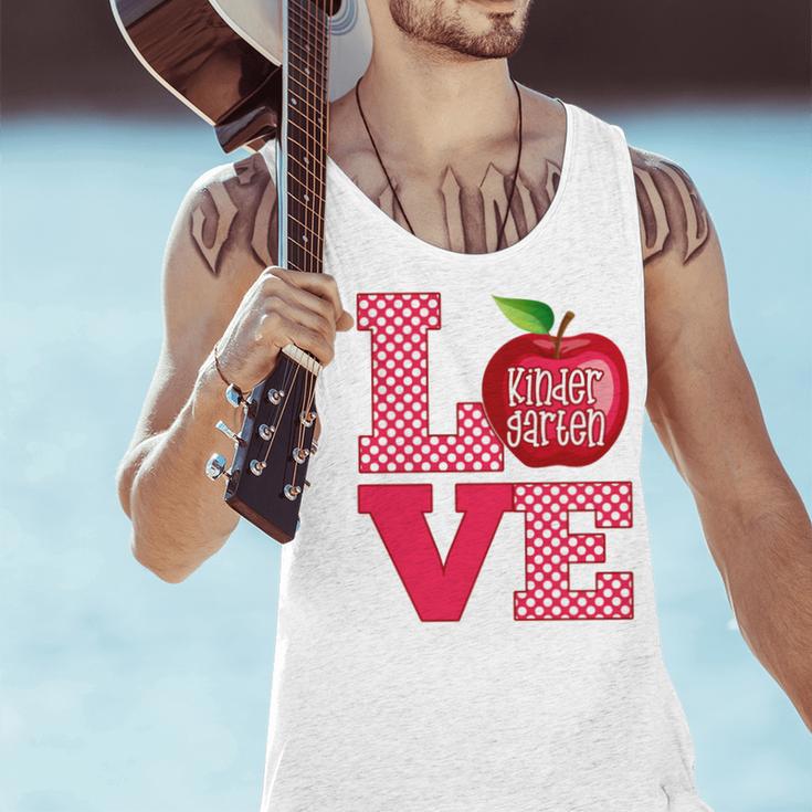 Love Kindergarten Cute Apple School Teacher Men Tank Top, gift for family, gift for coworker Love Kindergarten Cute Apple School Teacher Men Tank Top, gift for family, gift for coworker