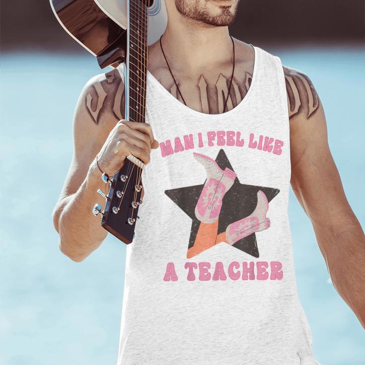 Man I Feel Like A Teacher Retro Western Country Cowgirl Men Tank Top, gift for family, gift for coworker Man I Feel Like A Teacher Retro Western Country Cowgirl Men Tank Top, gift for family, gift for coworker