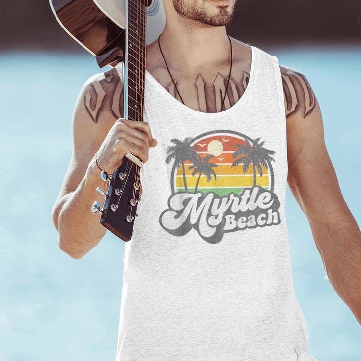 Myrtle Beach South Carolina Retro 70s Vintage Vacation Men Tank Top
