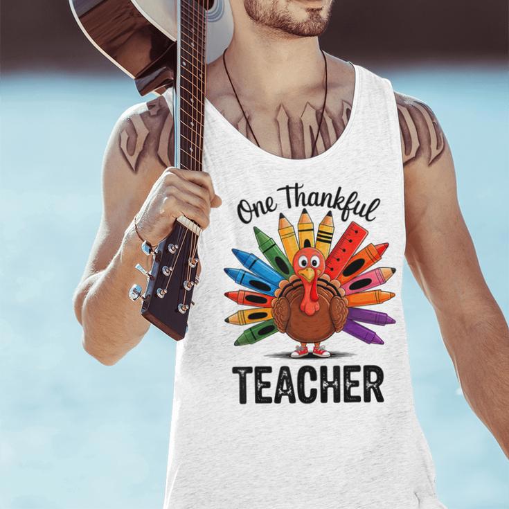 One Thankful Teacher Thanksgiving TurkeyCute Pencil Men Tank Top, gift for family, gift for coworker One Thankful Teacher Thanksgiving TurkeyCute Pencil Men Tank Top, gift for family, gift for coworker