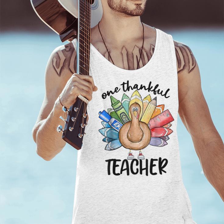 One Thankful Teacher Turkey Pencil Thanksgiving Teachers Men Tank Top, gift for family, gift for coworker One Thankful Teacher Turkey Pencil Thanksgiving Teachers Men Tank Top, gift for family, gift for coworker