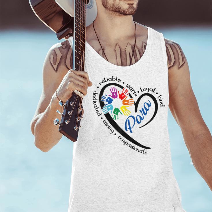 Para Heart Teacher Paraprofessional Paraeducator Men Women Men Tank Top, gift for family, gift for coworker