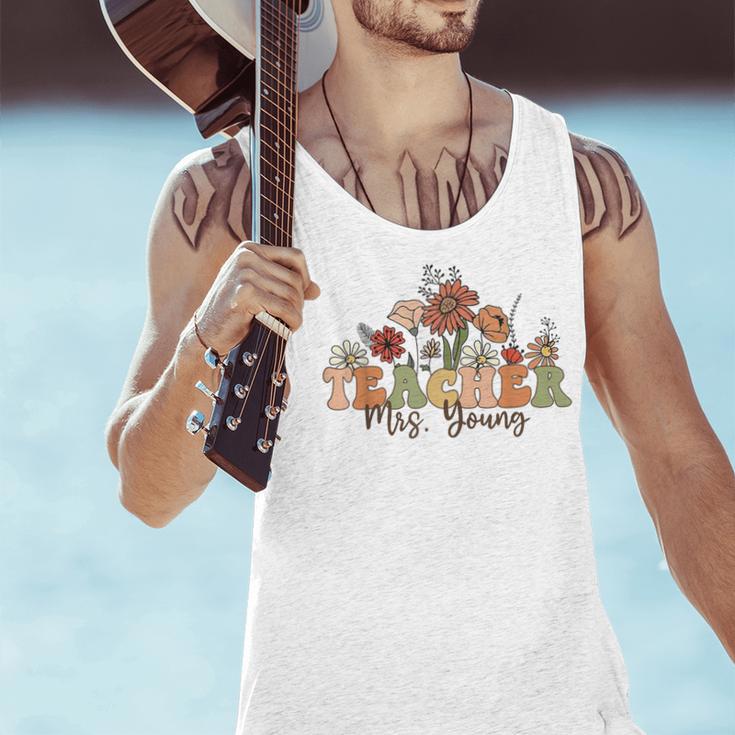 Personalized Name Teacher Mrs Young Back To School Custom Men Tank Top, gift for family, gift for coworker