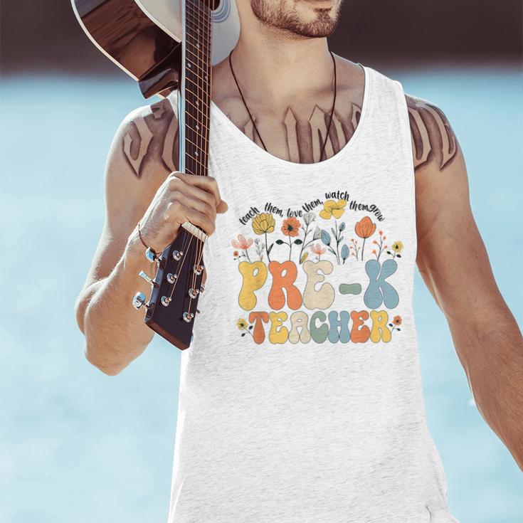 Pre-k Teacher Appreciation Teaching Wildflowers Men Tank Top, gift for family, gift for coworker Pre-k Teacher Appreciation Teaching Wildflowers Men Tank Top, gift for family, gift for coworker