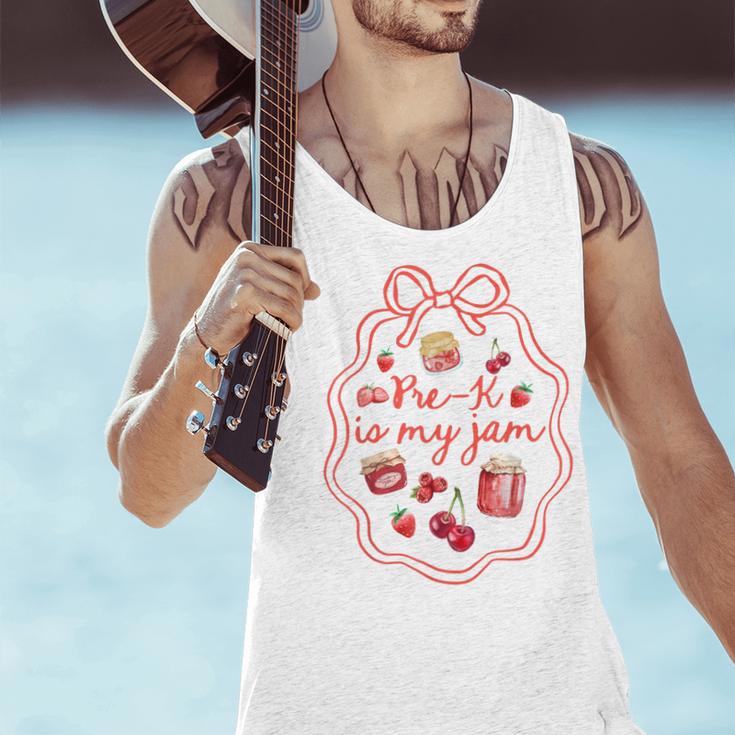 Preschool Pre-K Is My Jam Strawberry Girl Teacher Kids Men Tank Top, gift for family, gift for coworker