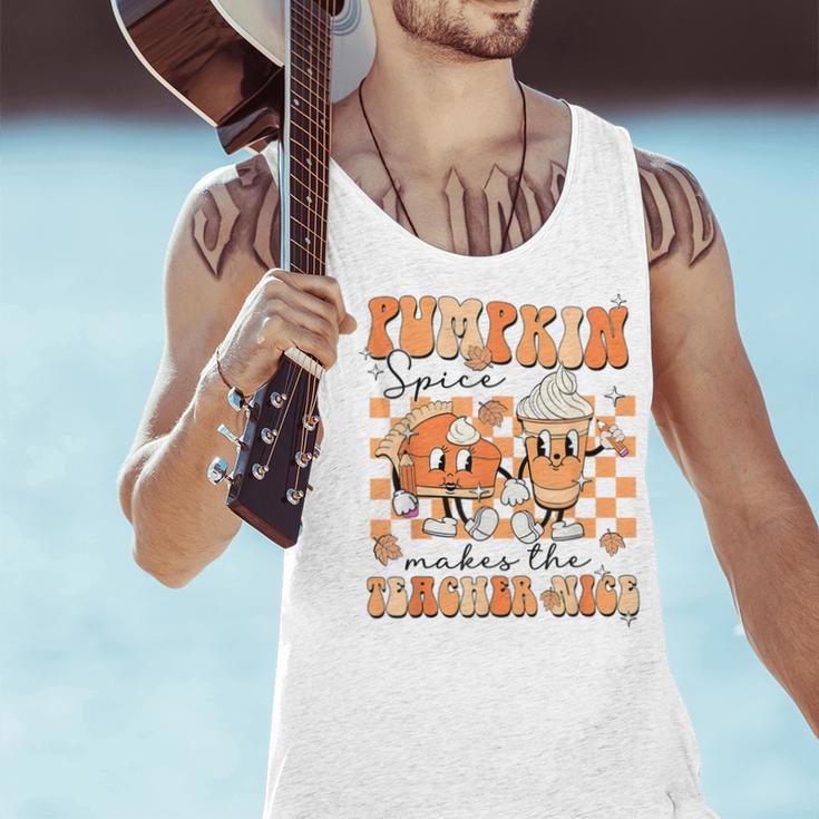 Pumpkin Spice Makes The Teacher Nice Teacher Graduation Men Tank Top, gift for family, gift for coworker Pumpkin Spice Makes The Teacher Nice Teacher Graduation Men Tank Top, gift for family, gift for coworker