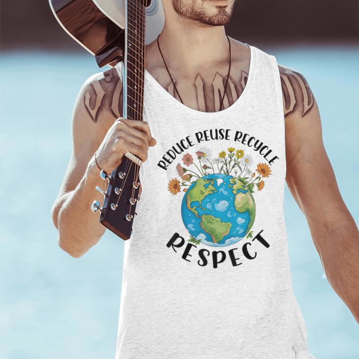 Reduce Reuse Recycle Respect Earth Day Teacher Girl Women Men Tank Top, gift for family, gift for coworker