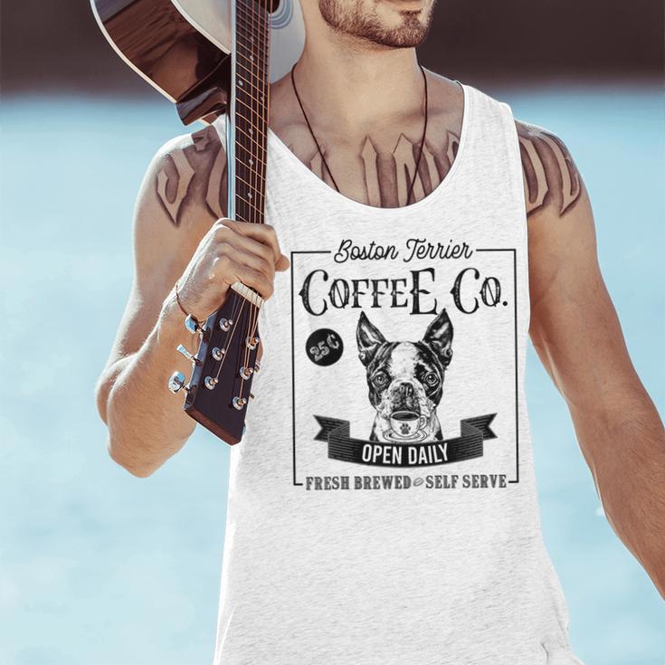 Retro Boston Terrier Coffee Dog Mom Coffee Lover Men Tank Top, Boston Terrier Mom Tank Tops, gift for family, gift for coworker