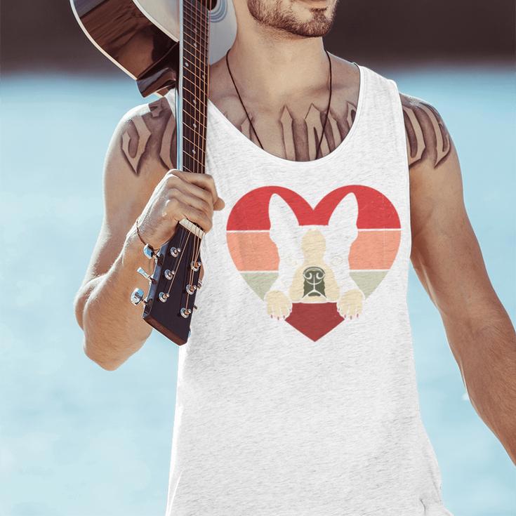 Retro Heart Boston Terrier Dog Vintage Valentine Men Tank Top