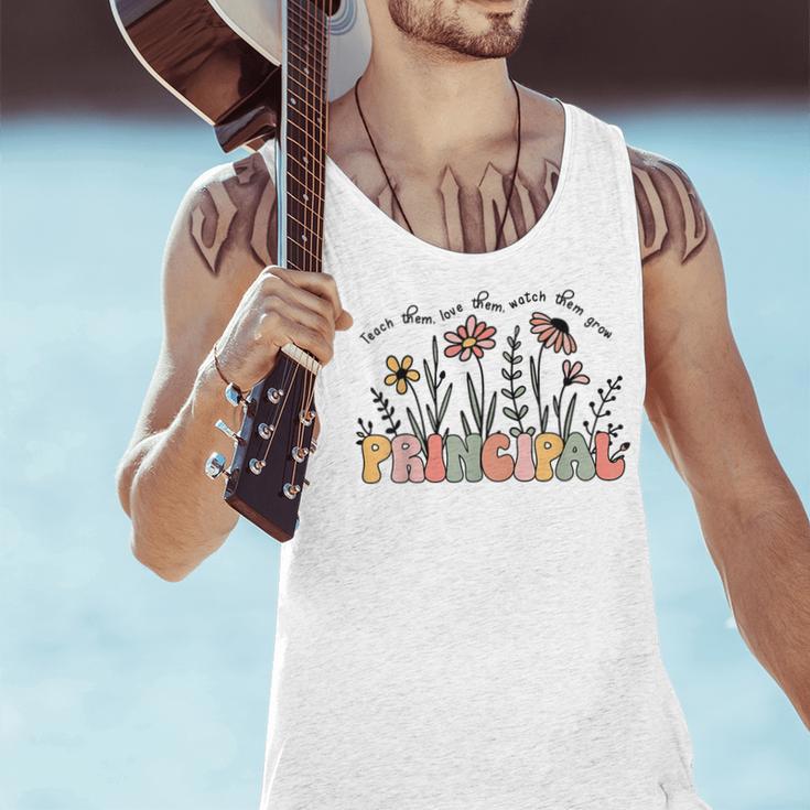 Retro Vintage Floral Principal Shirt For Women Teachers Day Men Tank Top, gift for family, gift for coworker