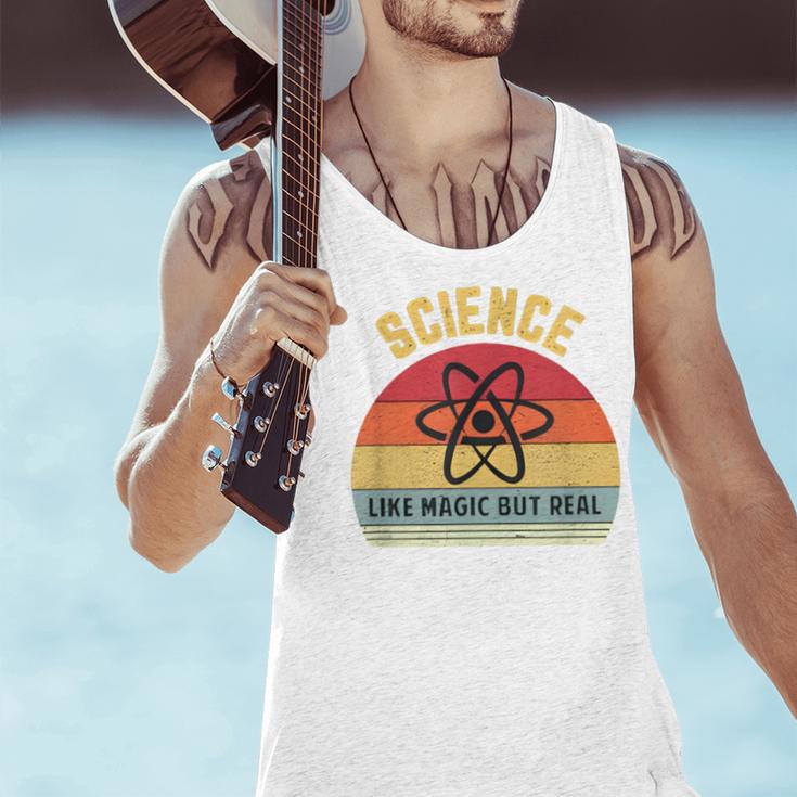 Science Like Magic But Real Science Teacher Graphics Geek Men Tank Top, Science Teacher Tank Tops, gift for family, gift for coworker