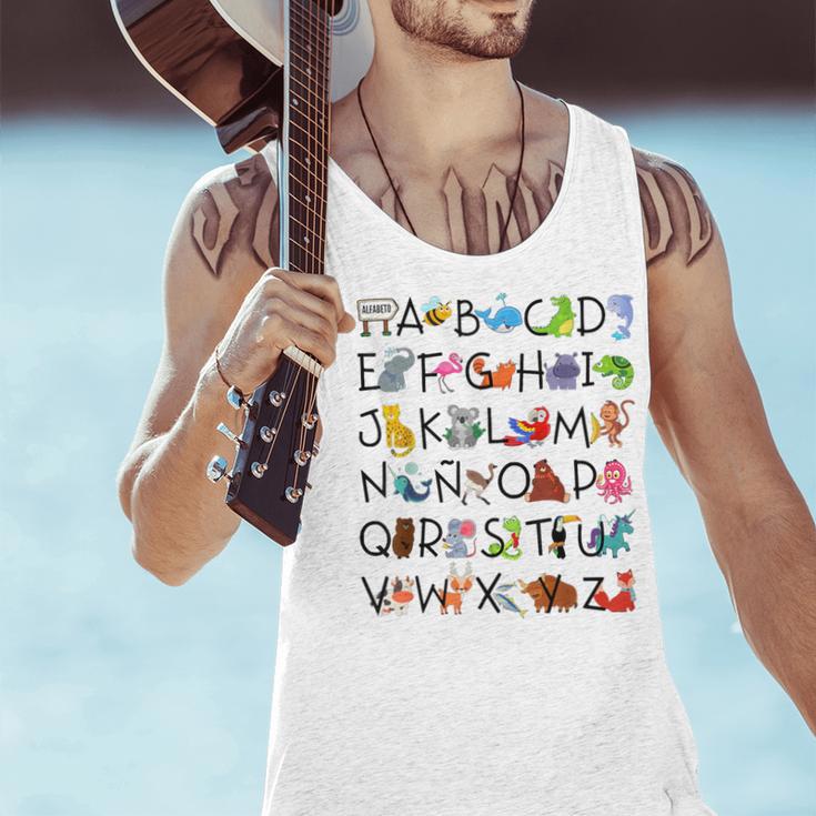 SPANISH ALPHABET MAESTRA SPANISH TEACHER Men Tank Top, gift for family, gift for coworker SPANISH ALPHABET MAESTRA SPANISH TEACHER Men Tank Top, gift for family, gift for coworker