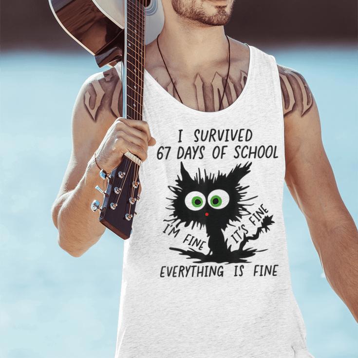 I Survived 67 Days Of School Teachers Students Humor Men Tank Top, gift for family, gift for coworker I Survived 67 Days Of School Teachers Students Humor Men Tank Top, gift for family, gift for coworker