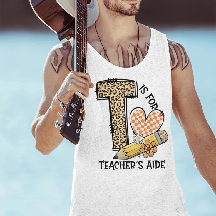 T Is For Teacher’s Aide Back To First Day Of School Leopard Men Women Girls Kids Men Tank Top, gift for family, gift for coworker T Is For Teacher’s Aide Back To First Day Of School Leopard Men Women Girls Kids Men Tank Top, gift for family, gift for coworker