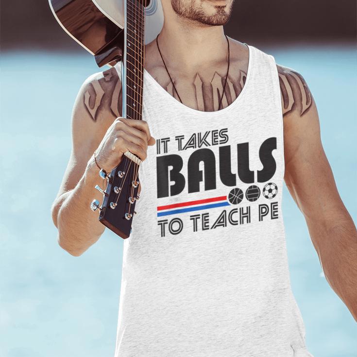 It Takes Balls To Teach PE Gym Teacher Men Tank Top, Pe Teacher Tank Tops, gift for family, gift for coworker It Takes Balls To Teach PE Gym Teacher Men Tank Top, Pe Teacher Tank Tops, gift for family, gift for coworker