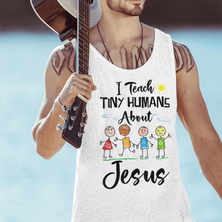 I Teach Tiny Humans About Jesus Sunday School Teacher Men Tank Top, gift for family, gift for coworker